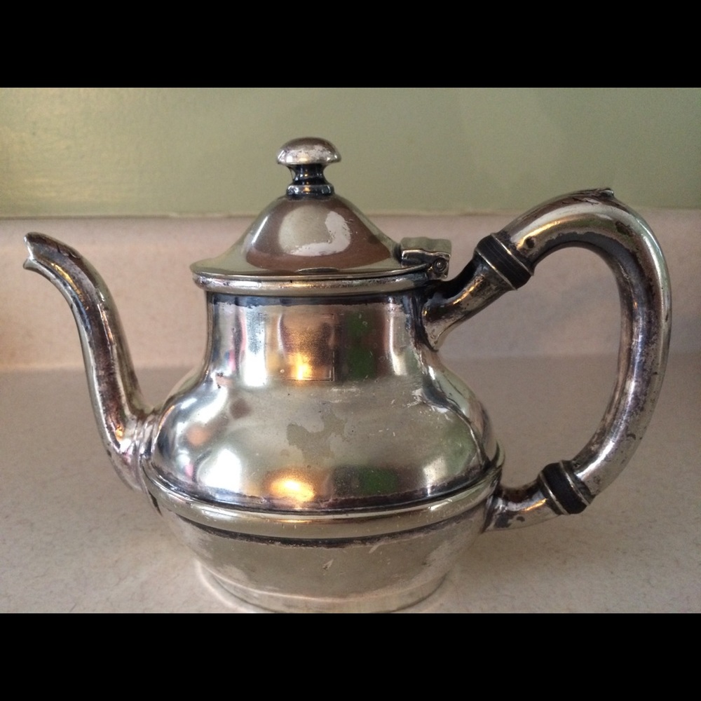 Vintage silver tea pot